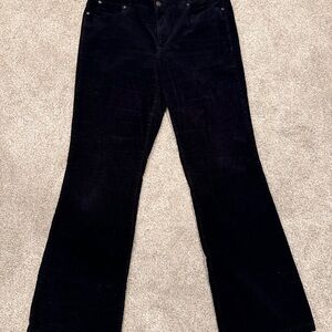 Talbots Classic Black Corduroy Trousers